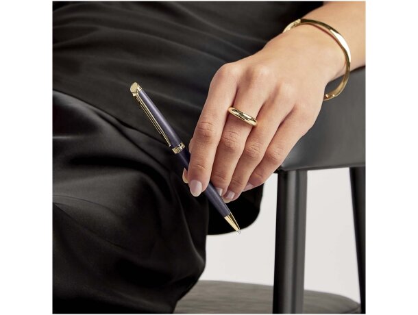 Bolígrafo Waterman Hemisphere acero inoxidable lacado Negro intenso detalle 6