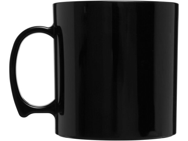 Taza plástico san 300ml con asa integrada personalizable Negro intenso detalle 3