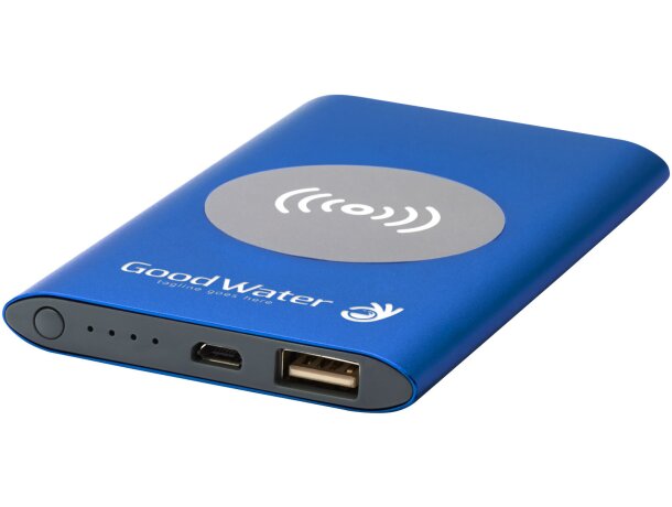 Batería externa inalámbrica Juice de 4000 mAh con aluminio Azul real detalle 8