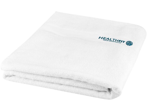 Toalla algodón 450 g/m² Evelyn 100x180 certificada OEKO-TEX Blanco detalle 4