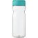 Bidón deportivo de 650 ml con tapa de rosca H2O Active® Base Tritan™ Transparente claro/azul aqua detalle 16