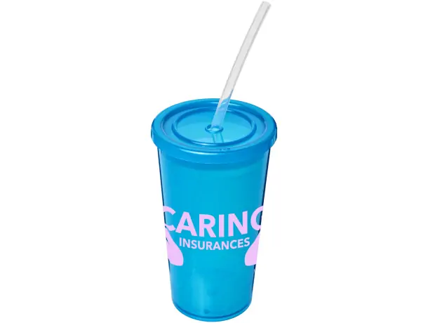 Vaso De Plástico Duro Con Tapa Y Pajita, Transparente De Doble Pared, Vaso De Plástico Reutilizable, Pajita De Plástico Reutilizable, Vasos De Plástico Para Fiestas (2,650 Ml