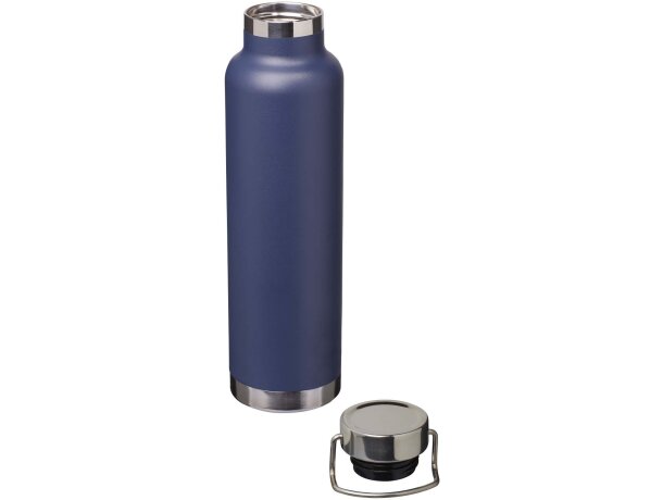 Botella Thor 650ml acero inoxidable reciclado certificado RCS Azul marino detalle 10