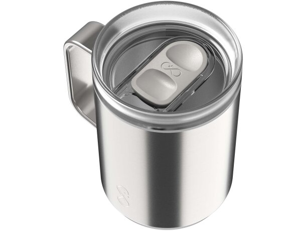 Taza Ocean Bottle 350ml acero reciclado con asa ergonómica Gris acero inoxidable detalle 9