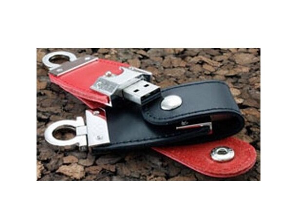 Usb con funda en cuero personalizado