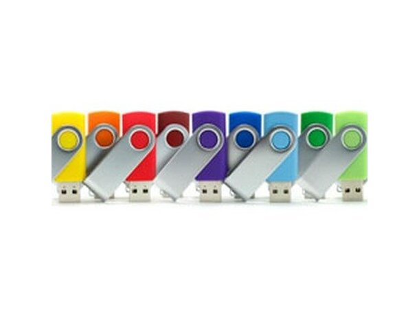 Pendrive personalizado giratorio multicolor con logo