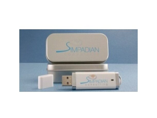USB clásico con tapadera 8GB y serigrafía elegante personalizado