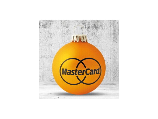 Bola de Navidad de 66 mm de diámetro naranja