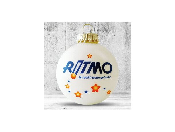 Bola de Navidad de 66 mm de diámetro blanca