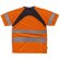 Camiseta de poliester combinada de alta visibildad naranja a.v. negro merchandising