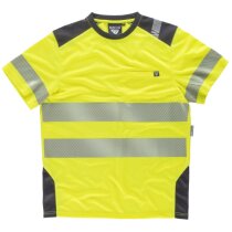Camiseta fluor amarillo a.v. gris oscuro personalizado