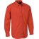 Camisa de manga larga con bolsillo roja barata