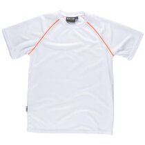 Camiseta manga corta unisex con detalles en alta visibilidad 135 gr negra