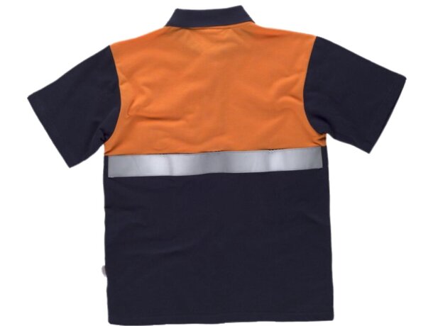 Polo fluor marino naranja a.v. para empresas