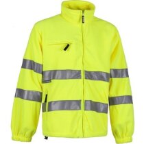 Polar con bandas reflectantes y cuello alto personalizado amarillo