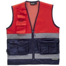 Chaleco reflectante safari marino con cintas y bolsillos Osmancik