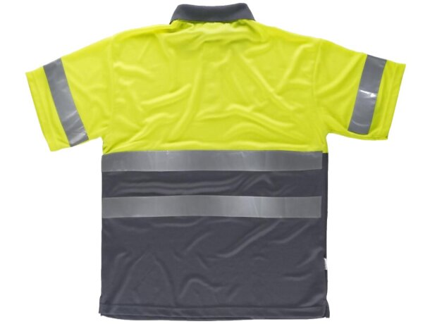 Polo fluor amarillo a.v. gris