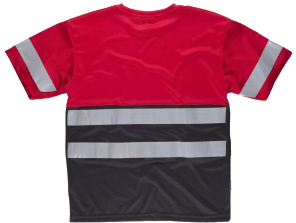 Camiseta fluor rojo negro