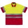 Camisa bicolor con botones y bandas reflectantes rojo amarillo a.v.
