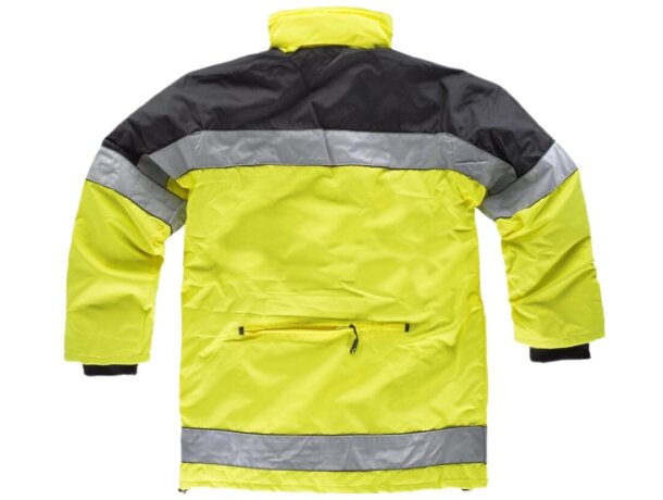 Parka fluor negro amarillo a.v.