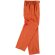 Pantalón de algodón liso recto naranja