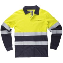 Polo ignífugo antiestático marino reflectante