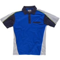 Polo tricolor con impresión para seguridad laboral