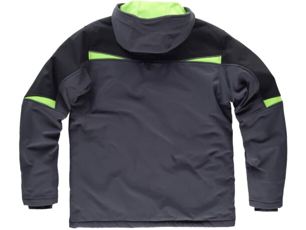 Parka future gris oscuro negro verde lima