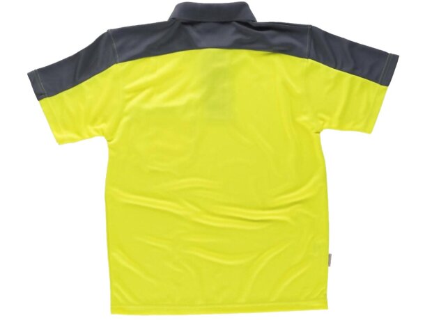 Polo fluor gris amarillo av barato