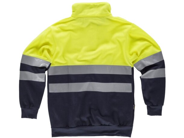 Sudadera fluor marino amarillo a.v. para empresas