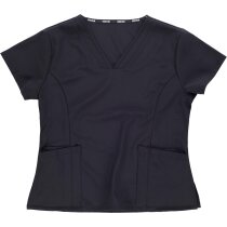 Casaca sanitaria entallada con elastano fucsia