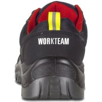 Zapato protección negro rojo amarillo a.v. personalizada