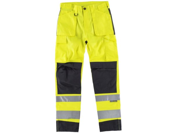 Pantalon fluor amarillo a.v. negro personalizado