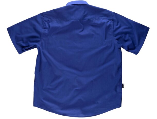 Camisa de manga corta con bolsillo azulina