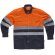 Camisa bicolor de alta visibilidad de manga larga marino naranja a.v.