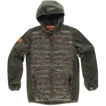 Chaqueta sport verde caza camuflaje marrón