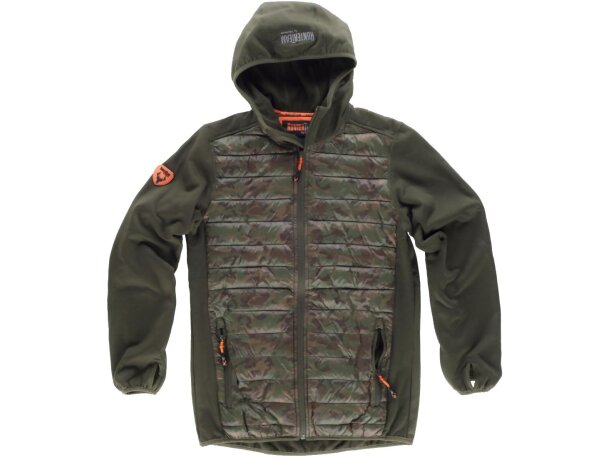 Chaqueta sport verde caza camuflaje marrón