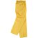 Pantalón de algodón liso recto amarillo