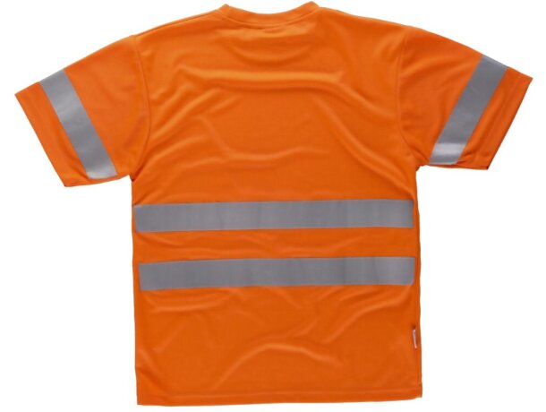Camiseta con bandas reflectantes de manga corta naranja a.v.