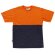 Camiseta manga corta combinada sin bolsillos marino/naranja a.v.
