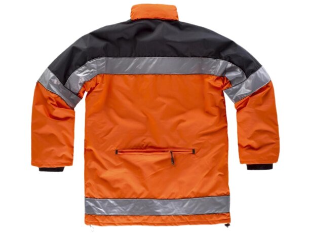 Parka fluor negro naranja a.v.