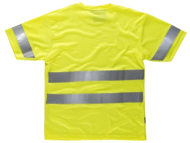 Camiseta con bandas reflectantes de manga corta amarillo a.v. original