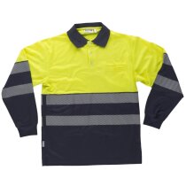 Polo fluor con bandas reflectantes segmentadas