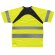 Camiseta de poliester combinada de alta visibildad amarillo a.v. negro personalizada