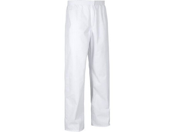 Pantalón de algodón liso recto blanco merchandising