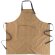 Delantal de cocina canvas beige con peto y bolsillos funcionales