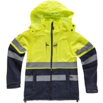 Chaqueta workshell fluor reflectante cortavientos