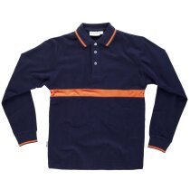 Polo combinado con línea para personalizar con logo