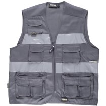 Chaleco tipo safari con 2 cintas reflectantes