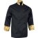 Chaqueta de cocina publicitaria Parkent unisex antimanchas negra